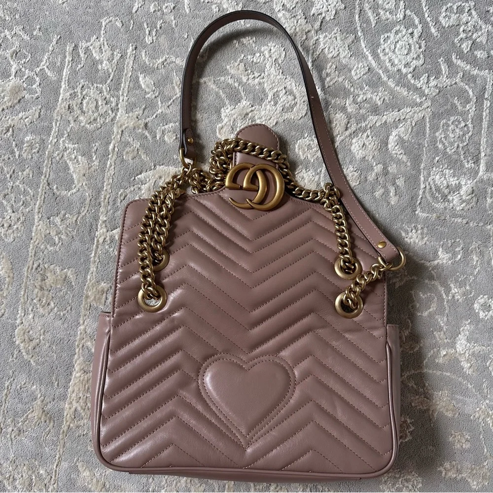 ✨ NEW GUCCI GG Marmont small quilted leather shoulder bag - Picture 9 of 10